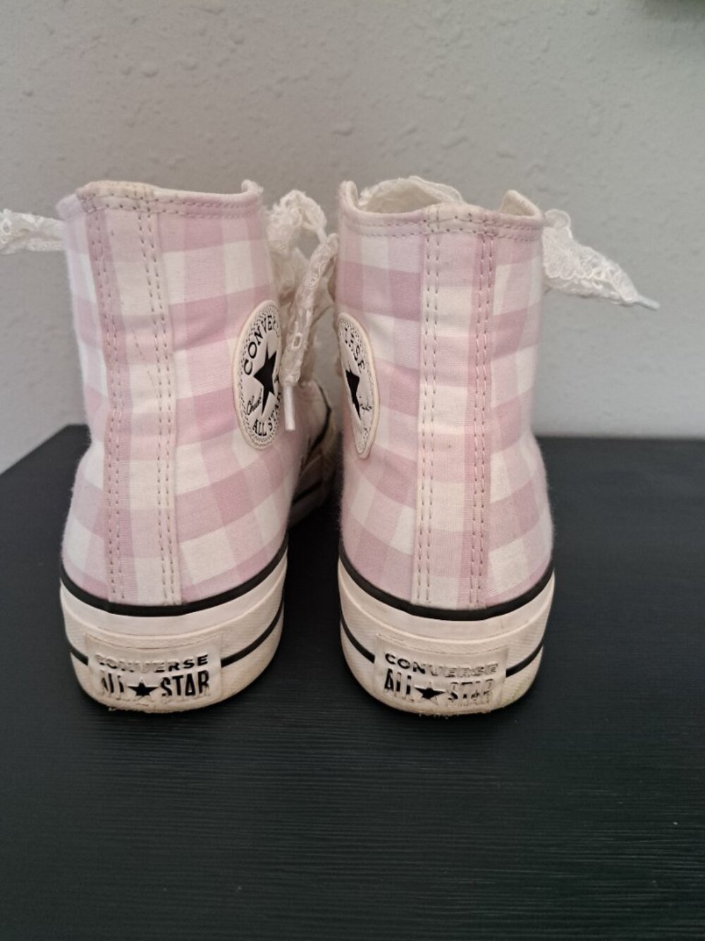 Converse women's Chuck Taylor All-Star Platform High 'Gingham' Pink size 7 - Picture 4 of 7
